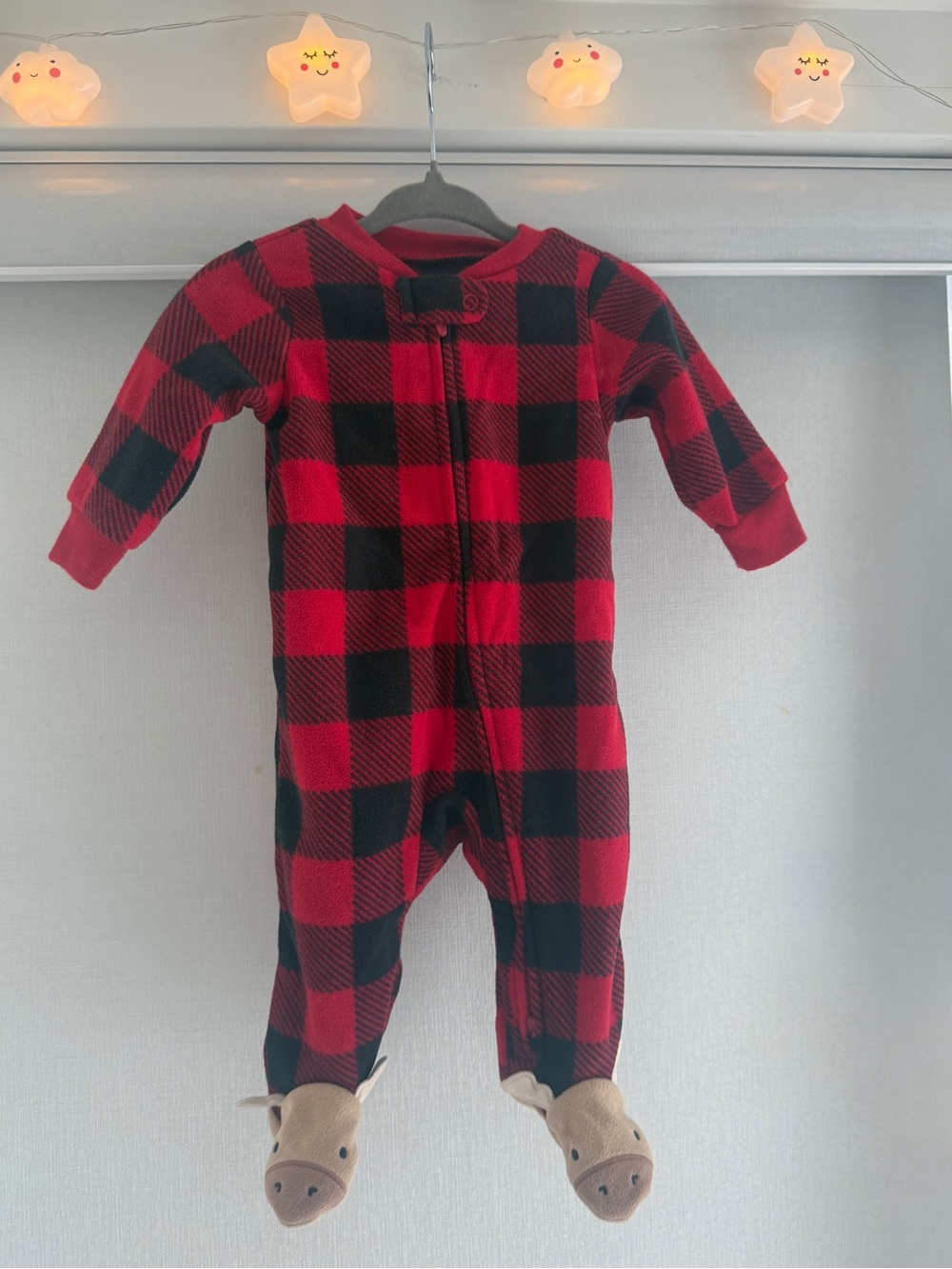 Carter’s Buffalo Plaid Moose Sleeper 3M